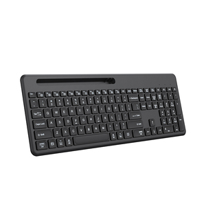 Teclado de ratón inalámbrico de modo Dual, 2,4G, azul, con almohadilla retroiluminada RGB, soporte de teléfono para mac, windows, portátil y Escritorio - Product Image 1