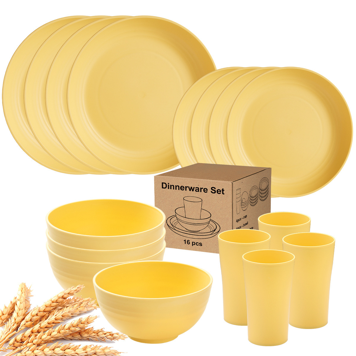 Ensemble 16 pièces Marca jaune