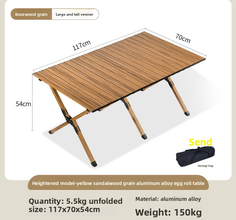 120 cm max - Aluminium aéronautique - Grain de bois de Dalbergia