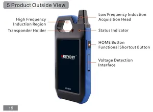 Generar control remoto para automóvil 96bit ID48 Chip transpondedor Dispositivo de desbloqueo inteligente BT WIFI Mejor que KDX2 KEYDIY KD Max Key Programmer - Product Image 6