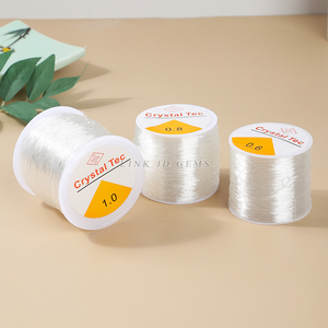 JD Large Rolls Version 0.5mm 0<strong>.6mm</strong> 0.8mm 1mm Strong Stretch Crystal <strong>Elastic</strong> Beaded <strong>String</strong> Bracelet Jewelry Material Bead <strong>String</strong> - Product Image 4