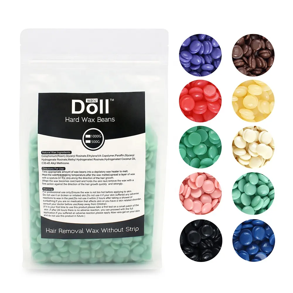 Doll Wax 500グラム10色Painless Hair Removal Depilatory Hard Wax Beans