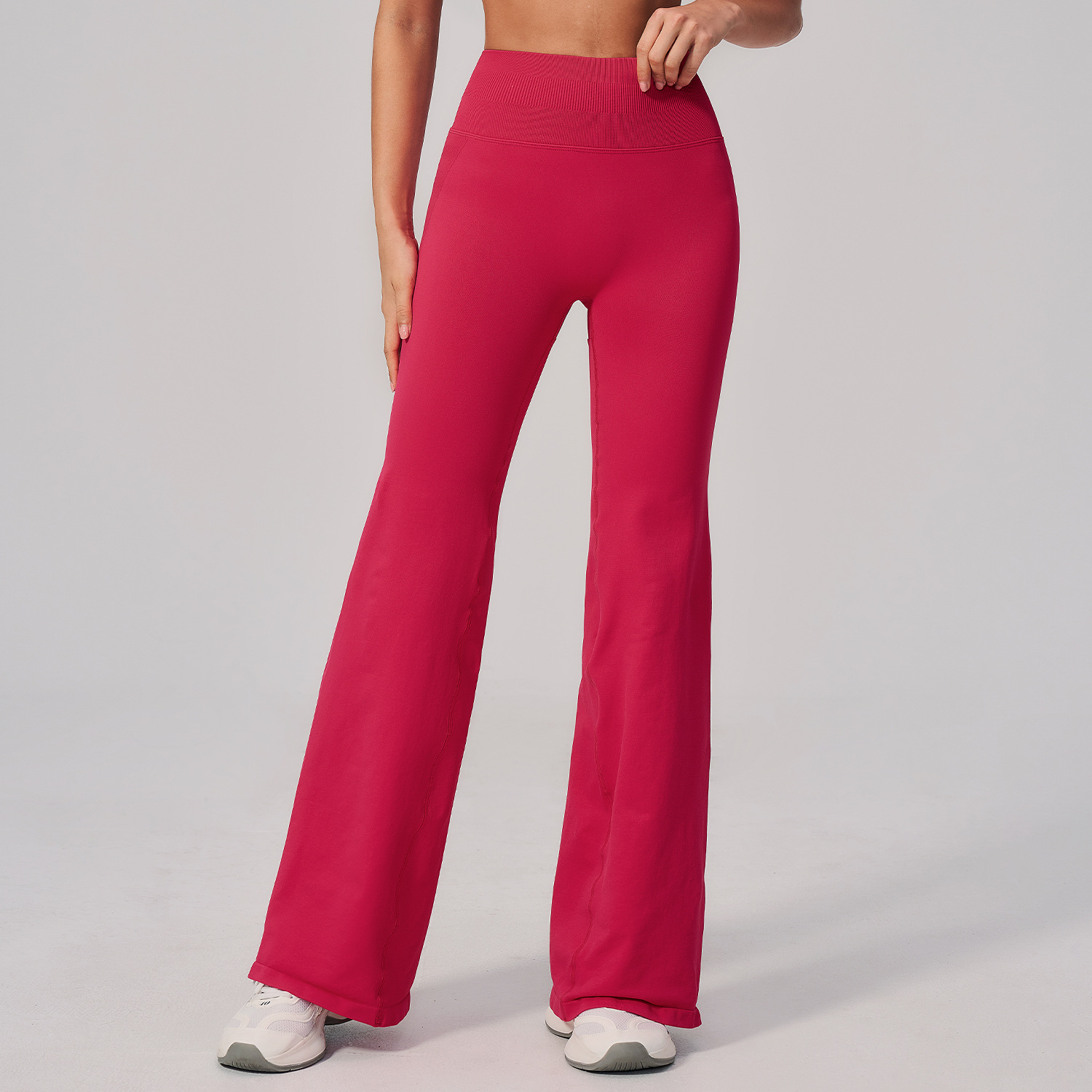 Flared Leggings- Red