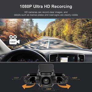 <span class=keywords><strong>4</strong></span> kamera 1080P + 1080P + 1080P araba dvr'ı WiFi GPS kaydedici gece görüş çift objektif Dash kamera dikiz Lens 3 kanal araba kamera - Product Image 2