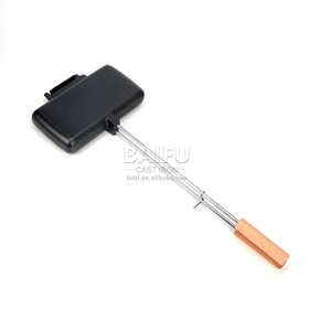 Cast Iron <strong>Pie</strong> Iron Jaffle Iron Campfire <strong>Pie</strong> Irons Sandwich Toaster with Detachable Handles Double Camping Mountain <strong>Pie</strong> Maker - Product Image 2