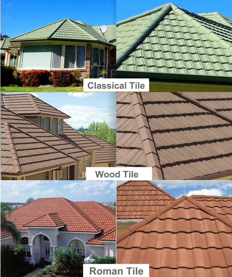 Dekra 1340*420*0.4mm Stone Coated Metal Roof Tile