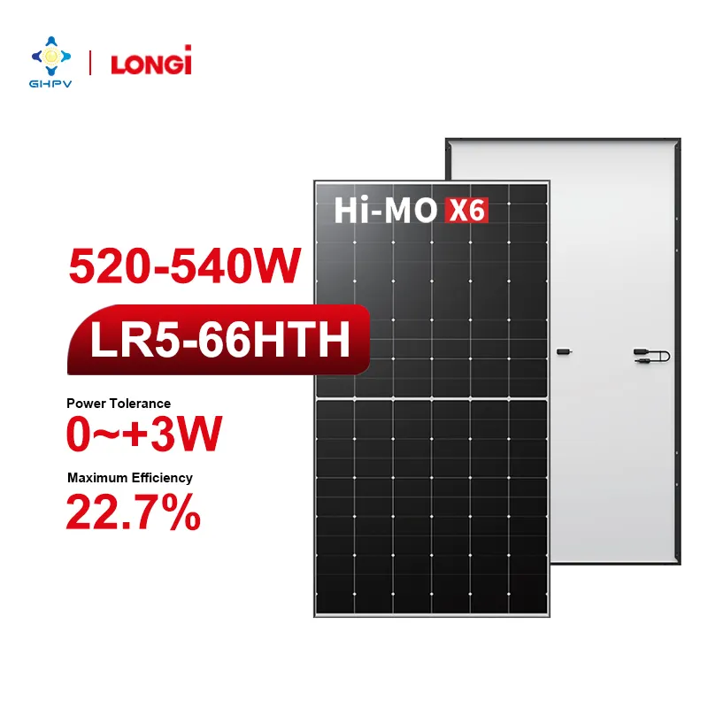 Longi Châu Âu kho PV mô-đun Hi mo X6 Explorer 520W 525W 530W 535W 540W 132 tế bào 182mm Monocrystalline năng lượng mặt trời PV tấm