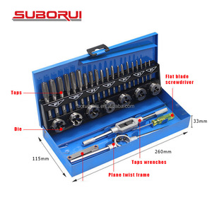 Sugorui Hss 32pcs公制螺纹丝锥钻头和模具组丝锥机手动螺纹丝锥修复工具组，用于金属合金ste - Product Image 4