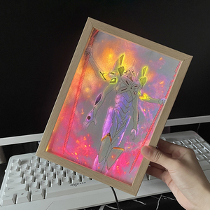 Geschenk papier Schnitz lampe Papier muster Malerei <span class=keywords><strong>LED</strong></span> Farbe Shadow Box Rahmen Papier geschnittene Licht box