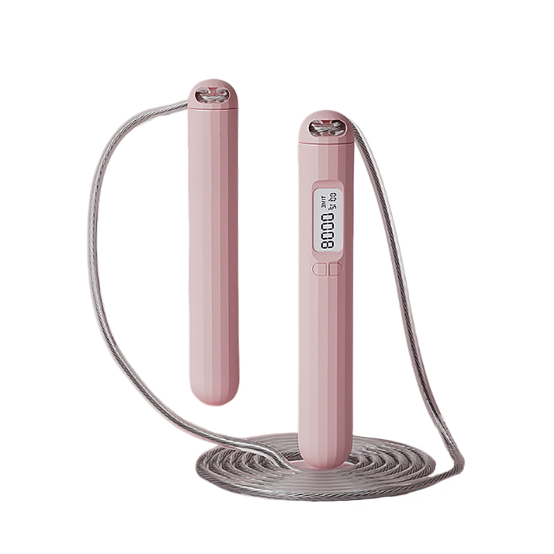 Count rope skipping long rope pink