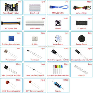 Electronics Basic Kit Netzteil modul Bread board Jumper Wire LED, Widerstands sensoren Elektronik komponenten Elektronik projekte - Product Image 4