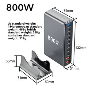 Portable 800W HUB Fast Charging <strong>Multi</strong> Port 10 Port Power Charger Station for Tablet Laptop Desktop 800W Power Charger <strong>Adapter</strong> - Product Image 3