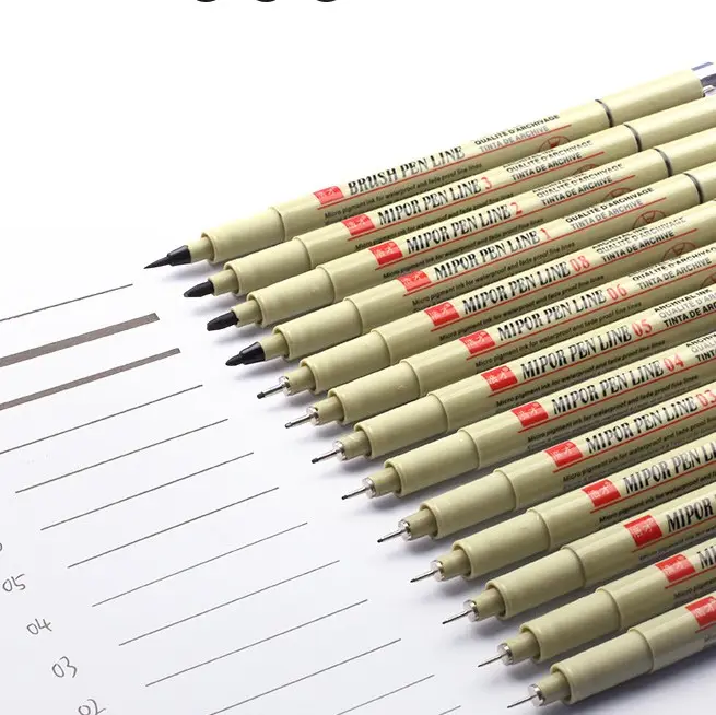 Black Micro-Pen Fineliner Ink Pen for Sketching Technical Drawing Scrapbooking