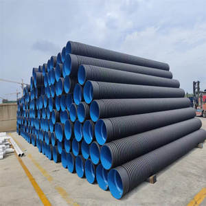 Cheap <strong>HDPE</strong> Pipe PN 0.6/0.8/1.0/1.25/1.6 <strong>HDPE</strong> Reinforced Polyethylene Corrugated Pipe, Used for Pond Irrigation Water Supply Pipe