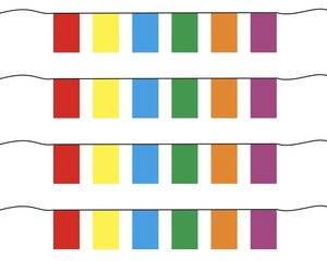 Bandera de cadena rectangular Maofeng, banderín de poliéster, banderines, decoración colorida, Bandera de cadena para pancartas al por mayor - Product Image 1