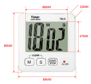 Elegante batteria per uso domestico Count Down piccola cucina con Timer digitale alimentato con Logo 100 minuto Display LCD personalizzato alla moda ABS - Product Image 2