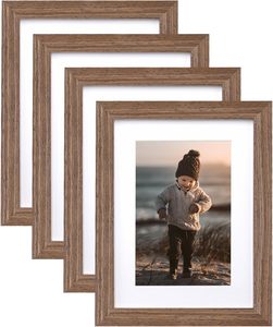 กรอบรูป8x10แบบชนบทลูกแก้วไม้และอะคริลิกพร้อมแผ่นรอง4X 6/5x7ที่ไม่มีแผ่นรองสำหรับภาพ8x10 - Product Image 3