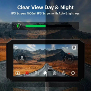 Schermo Touchscreen Impermeabile da 5.5 Pollici per Moto con Carplay, Doppia Fotocamera 1080p, Carplay Wireless, <span class=keywords><strong>Android</strong></span> Auto, Sistema di Navigazione <span class=keywords><strong>GPS</strong></span> - Product Image 3