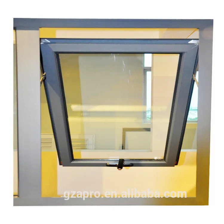 Ventana de recepción de vidrio de alta calidad, ventanas de seguridad y persiana, toldo VERTICAL triple francés, gran oferta