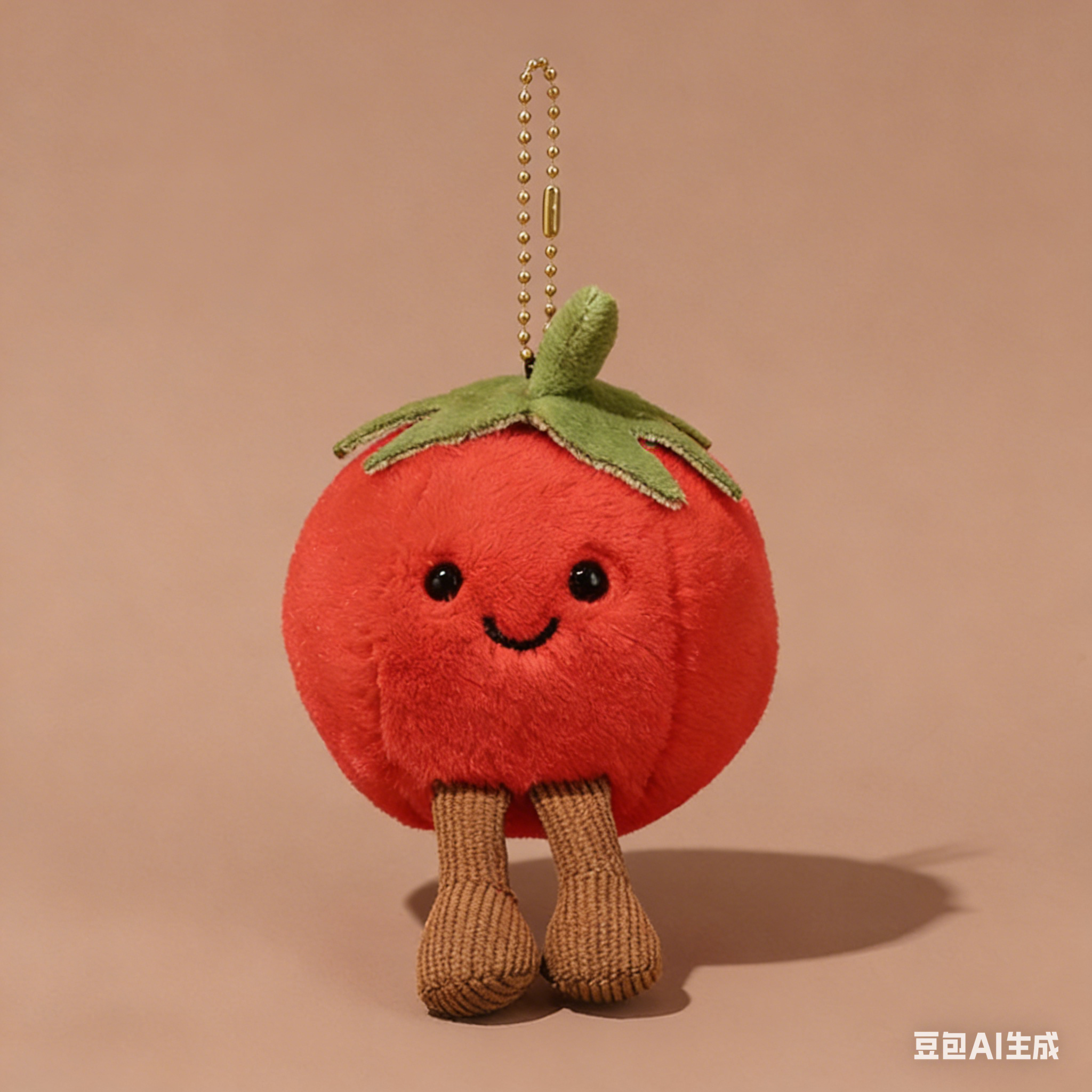 Portachiavi in Feltro di Lana con Motivo Frutta e Verdura*H