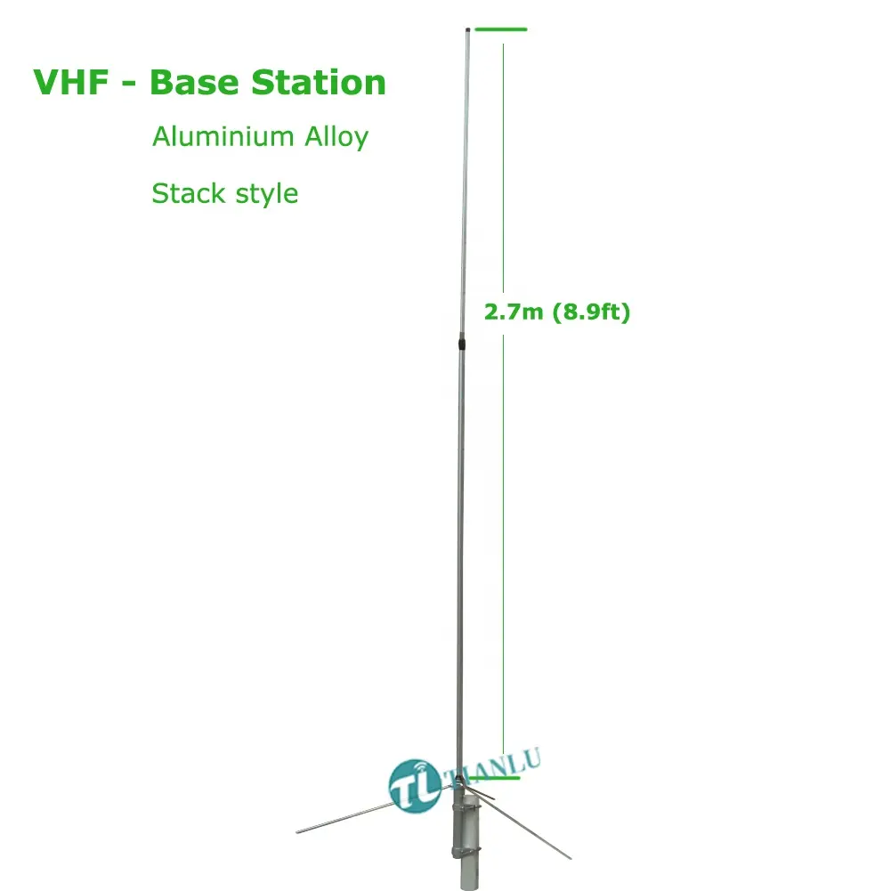 2.7 M Vhf 144-174 Mhz 6.5dBi Tldiamond Telescopio Vhf 135-175 Mhz Esterna Della Lega di 6.5dBi Stazione Base; CP22E Stazione Base Antenna