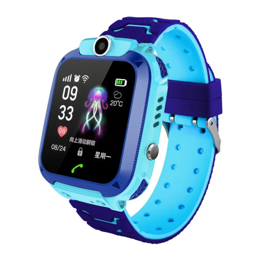बच्चों फोन घड़ी Q12 एसओएस एलबीएस स्थिति विरोधी खो Smartwatch ट्रैकर सिम कॉल IP67 लड़कों लड़कियों उपहार स्मार्ट घड़ी बच्चों के लिए q12