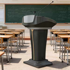 Hiện đại 21.5in cảm ứng PC Nhà thờ bục giảng với microphone và <span class=keywords><strong>LED</strong></span> ánh sáng có thể điều chỉnh góc Bục Giảng - Product Image 1