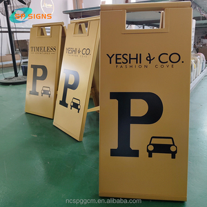 Segno Segno Personalizzato Cartello di Affari Segno per Esterno Specchio in Acciaio Inox A-telaio Segnaletica A doppio lato in piedi segno di negozio - Product Image 6