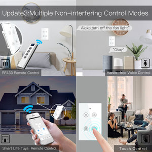 MOES Smart Switch Tuya WiFi RF Ceiling Fan with Light Wall Switch Smart Life Wireless Remote <strong>Control</strong> Home <strong>Automation</strong> <strong>System</strong> - Product Image 5