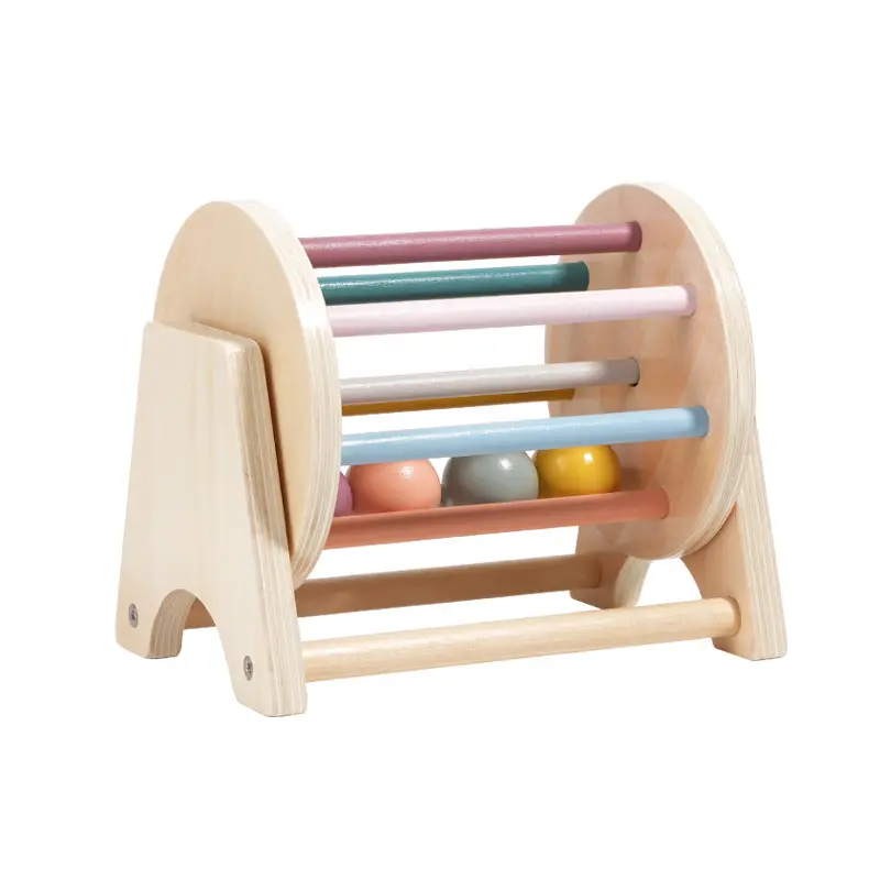 Montessori educación de la primera infancia tambor rodante de mesa bebé pensamiento lógico mano ojo coordinación juguete de entrenamiento