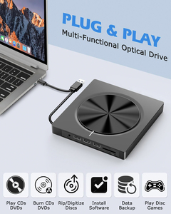 7合1 EDD30 V2外部DVD驱动器类型-C USB3.0光学光盘-RW DVD-RW刻录机刻录机托盘免费驱动器，适用于Wins笔记本电脑 - Product Image 4