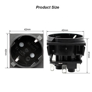 欧州標準AC電源ソケット16A250V SchukoソケットDielectric耐電圧AC電源ソケット - Product Image 2