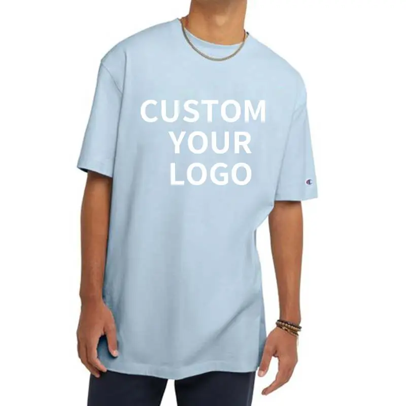 2024 özel pamuk kişiselleştirilmiş Logo tasarımı erkek t-shirtü baskı artı boyutu erkek t-Shirt