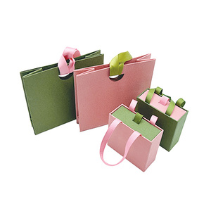 低最小起订量定制标志礼品包装纸袋带纸柄 - Product Image 5