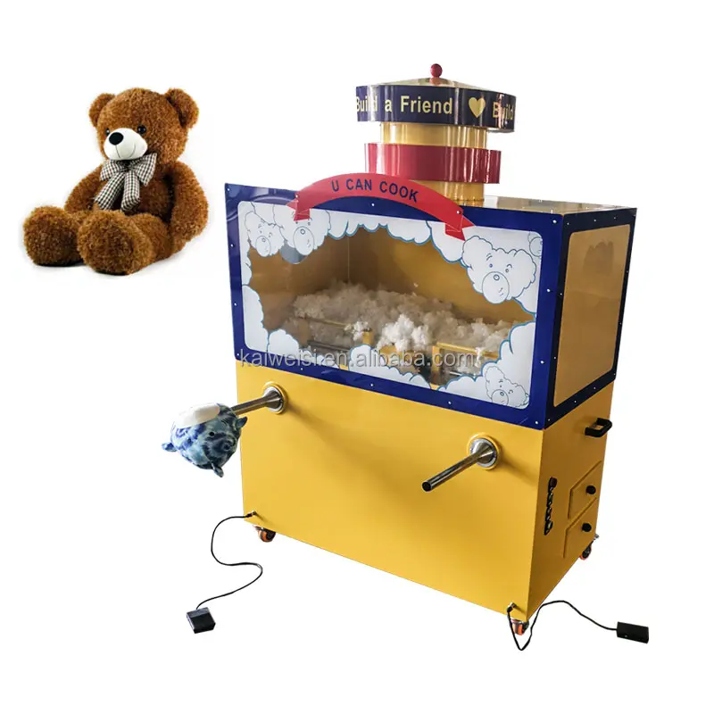 เครื่องบรรจุบอลลูนตุ๊กตาหมีเท็ดดี้หมีเครื่องบรรจุหมอนโฟมหั่นฝอย