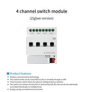 Tuya 16A Wifi <strong>Zigbee</strong> Smart Remote 4 Channel Wireless Home Switch with App <strong>Control</strong> Electronics Node Gang Way - Product Image 5