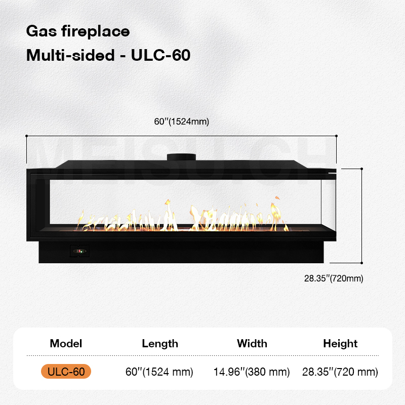 60 pulgadas L1524-H720-D380mm