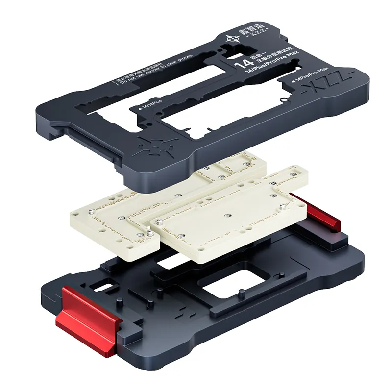 XZZ 4 In 1 ISocket Motherboard Layered Test Fixture für Iphone14 /14Plus/14Pro/14Promax Upper/Lower Middle Frame Test