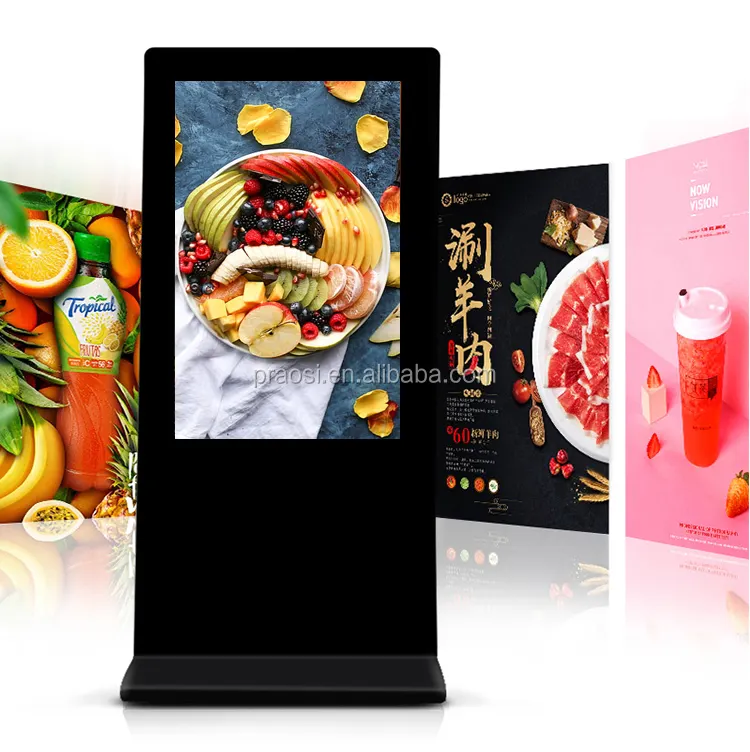 2020 Newest 1920*1280 15 Inch Restaurant Top Stand Ips Screen Digital Signage Display Table Vertical Advertising Player