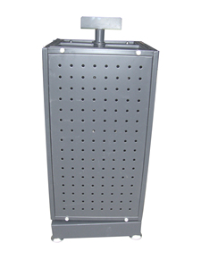 Espositore magnetico da banco rotante con pannello forato in metallo personalizzato a 4 lati espositore per portachiavi appeso da tavolo - Product Image 3