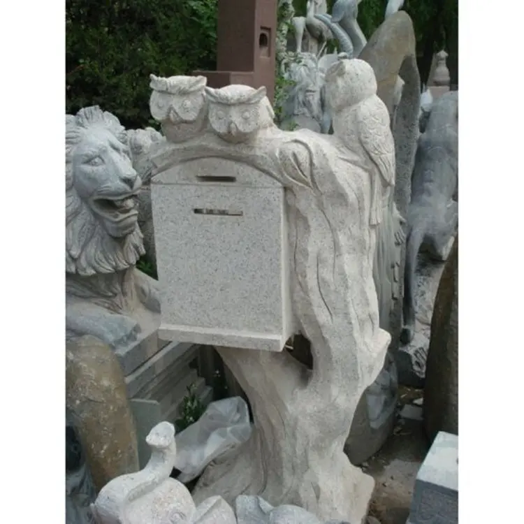 Stone mailbox and letterbox designs or outdoor decoration