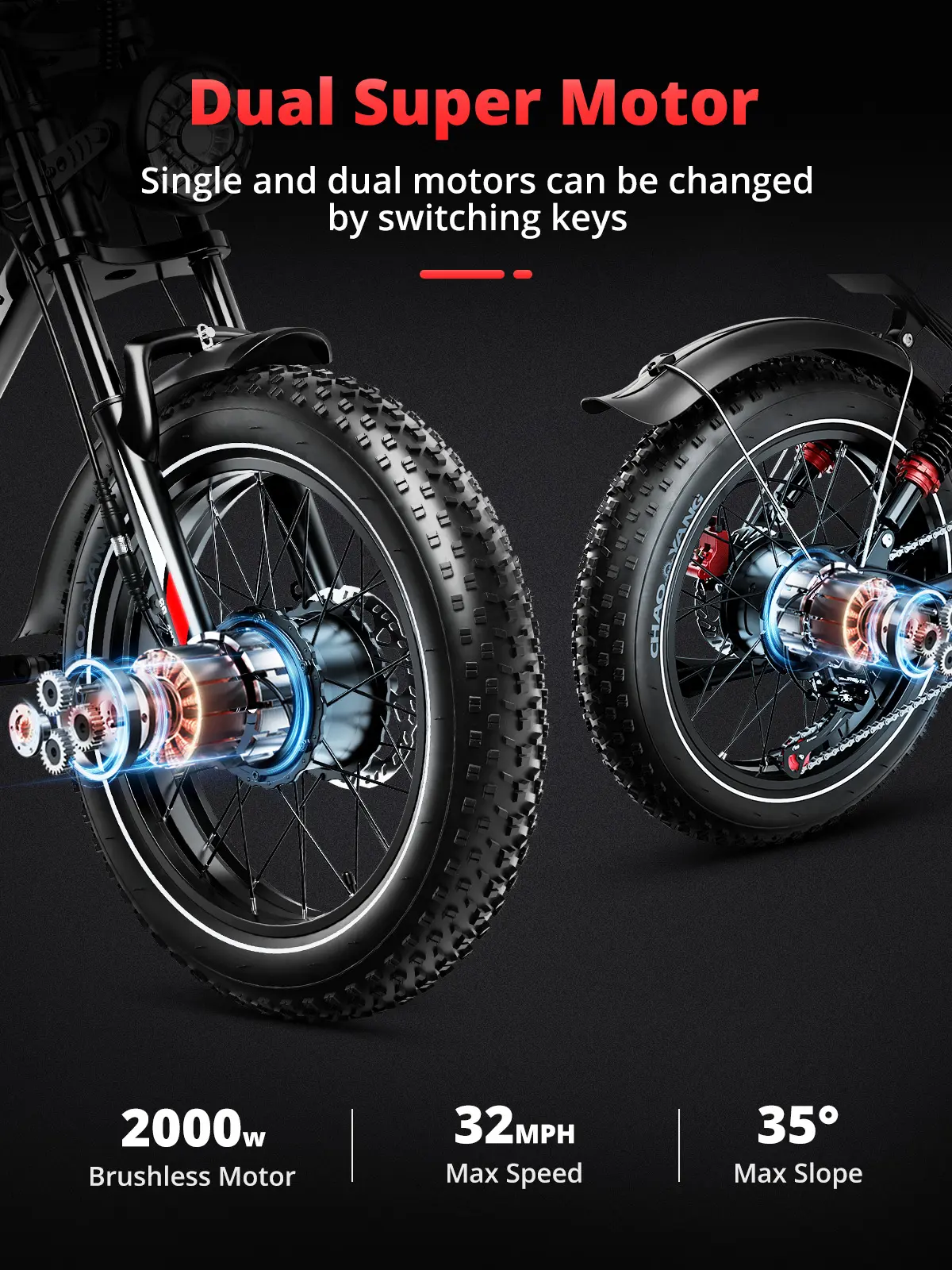 2000 W 1000 W 250 W E-Bike Fabrik Doppelmotor Einzelausführung Elektrofahrräder beliebt in den USA EU DIY E-Bike Elektro-Mountainbike
