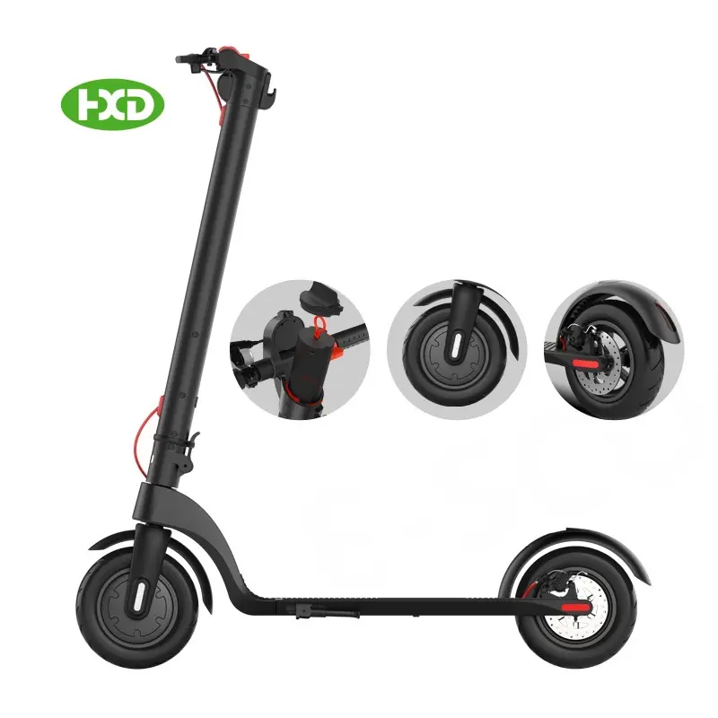 Factory Supply 36V 10AH battery 10 inch air tire disc brake adult folding electric scooter