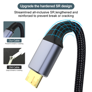 สูงชั้นทองชุบไนลอน braid 3.3ft 1 m USB A ถึง micro B 3.0 ข้อมูล fast ชาร์จสําหรับเครื่องพิมพ์ดิจิตอลกล้องฮาร์ดดิสก์ - Product Image 3
