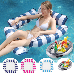 Tùy Chỉnh Hồ Bơi Float Dành Cho Người Lớn Bơi Hồ Bơi Nổi Di Động Bơi Phòng Chờ Ghế Đa Năng Inflatable Sọc Nước Võng - Product Image 4