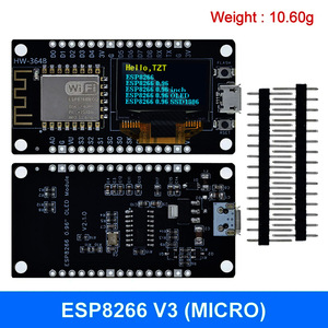 Arduino/micropython için 0.96 inç Oled ekran Ch340 Esp-12f Wifi modülü mikro tip-c Usb ile Esp8266 V3 geliştirme kurulu