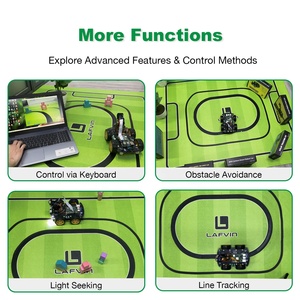 LAFVIN Python Programmier licht/Gesichts verfolgung DIY-Projekt kit für Raspberry Pi 4 4B 5 Raspberry Pi 4WD Robot Car Kit
