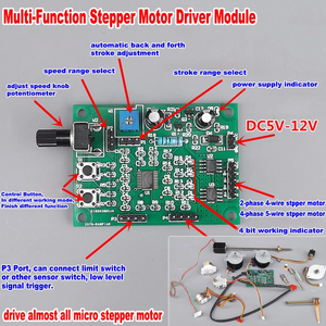 DC 5V-12V 6V Schrittmotor treiber Mini 2-Phasen 4-Draht 4-Phasen 5-Draht Multifunktions-Schrittmotor Drehzahl regler Modul platine - Product Image 6
