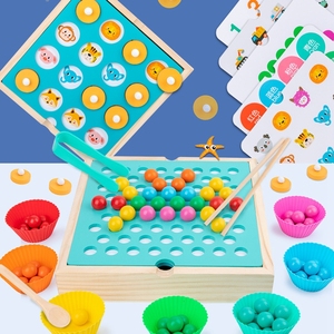 2 in1レインボーソーティングゲームチェス排除おもちゃクリップビーズゲーム - Product Image 2