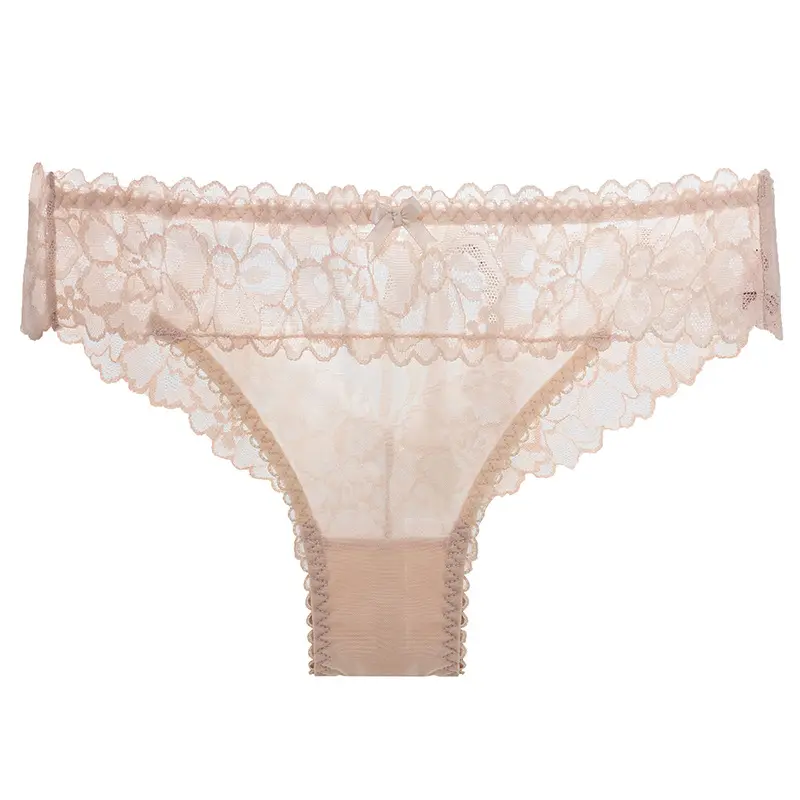 2023 New Sexy Tanga Sedutora Quente Cintura Baixa Cuecas Senhoras Sheer Lace Mulheres Calcinha